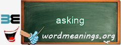 WordMeaning blackboard for asking